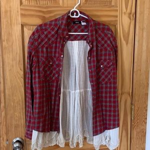 BDG Flannel with ruffle underlay